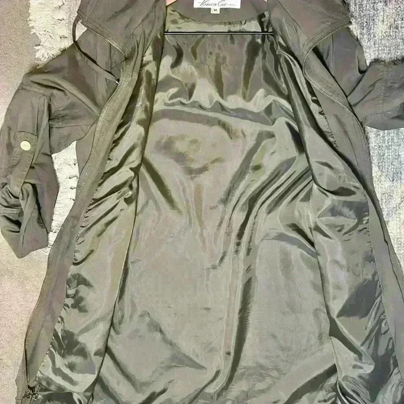 Kenneth Cole Women’s Anorak Olive Green Utility Jacket Size Medium - Picture 13 of 16